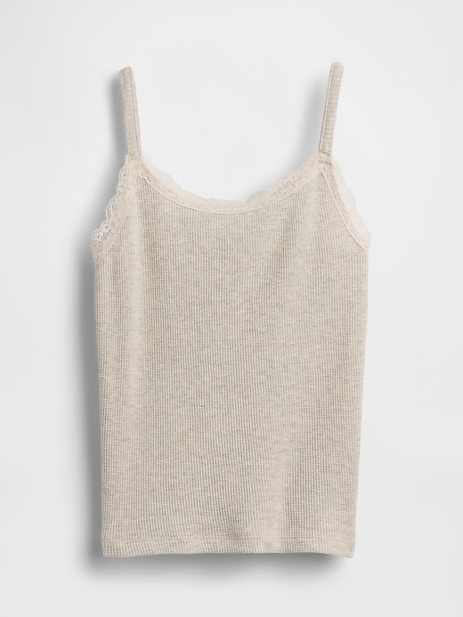 Image number 2 showing, Kids Waffle Lace-Trim Cami