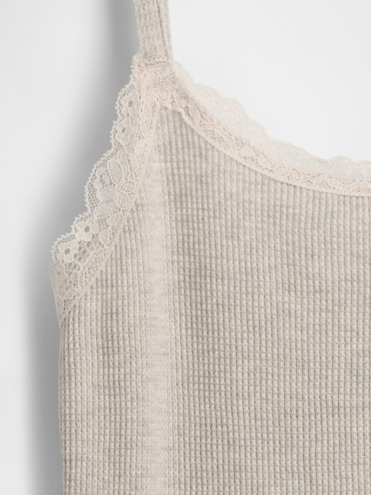 Kids Waffle Lace-Trim Cami