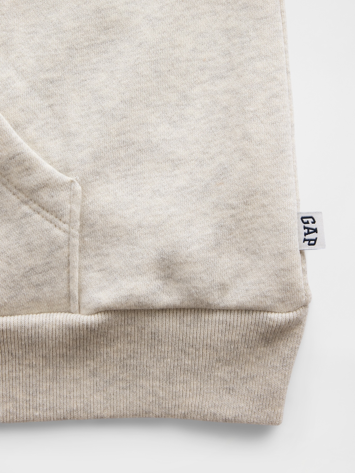 Детское худи Gap VintageSoft Oversized Zip, цвет: Светлый серый меланжевый — фото 6