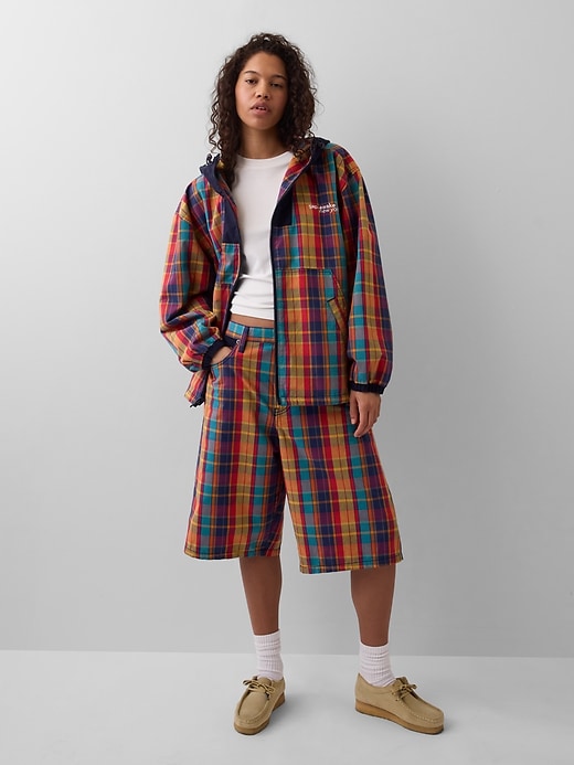 Image number 5 showing, Gap × Awake NY Plaid Canvas Baggy Shorts