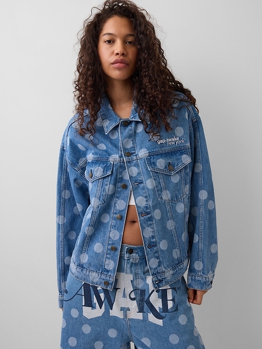 Image number 5 showing, Gap × Awake NY Oversized Dotted Icon Denim Jacket