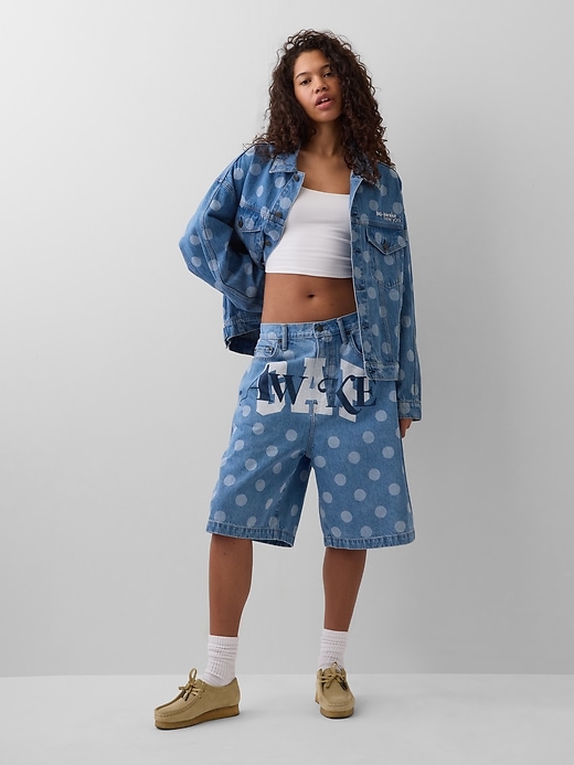 Image number 5 showing, Gap × Awake NY ‘90s Loose Dotted Denim Shorts  