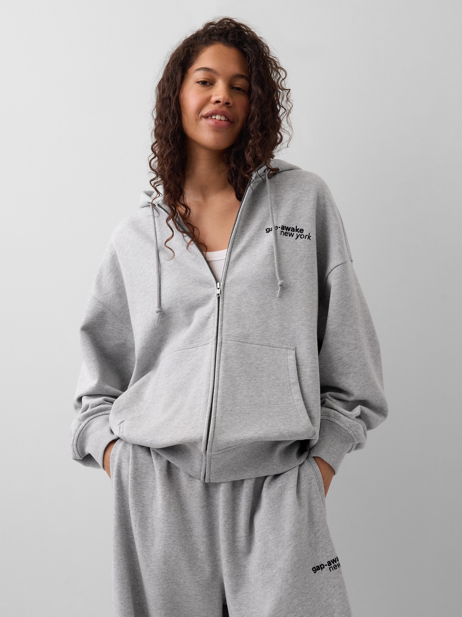 Gap × Awake NY Heavyweight Oversized Logo Zip Hoodie