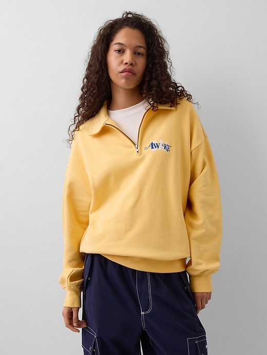 Image number 4 showing, Gap × Awake NY Heavyweight Oversized Quarter-Zip Pullover