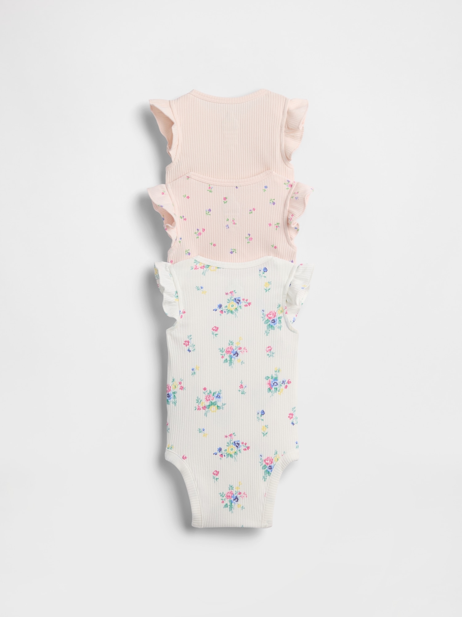 Baby First Favorites TinyRib Ruffle Bodysuit (3-Pack)