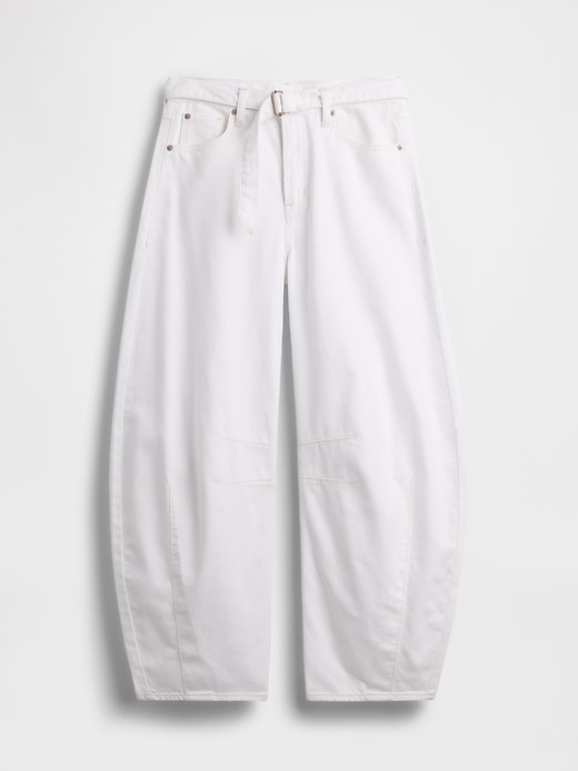 Image number 5 showing, High Rise UltraSoft Belted Horseshoe Jeans