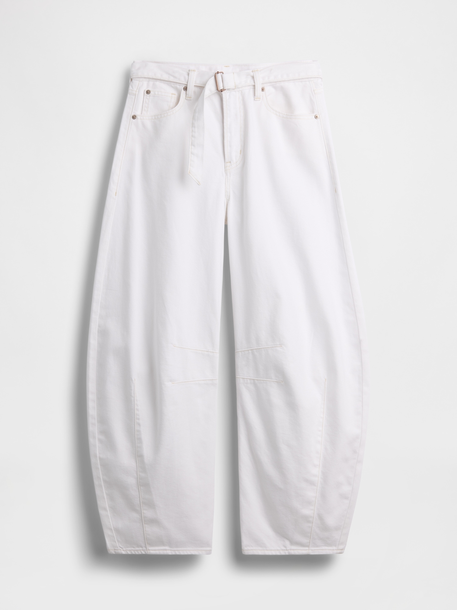 High Rise UltraSoft Belted Horseshoe Jeans