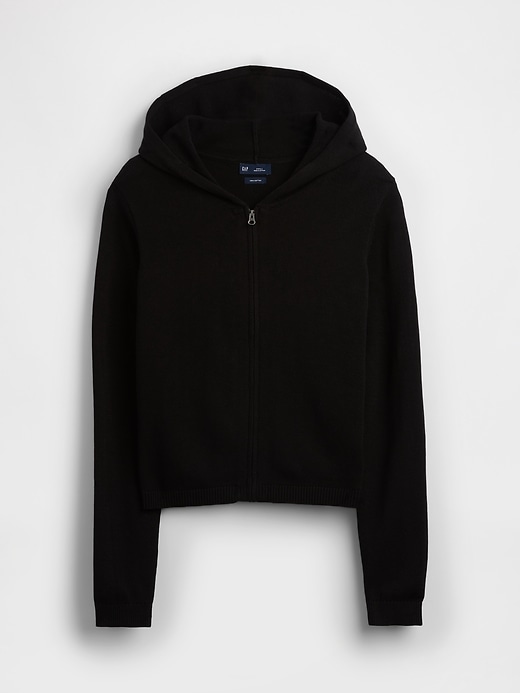Image number 5 showing, 100% Cotton Relaxed Zip Sweater Hoodie