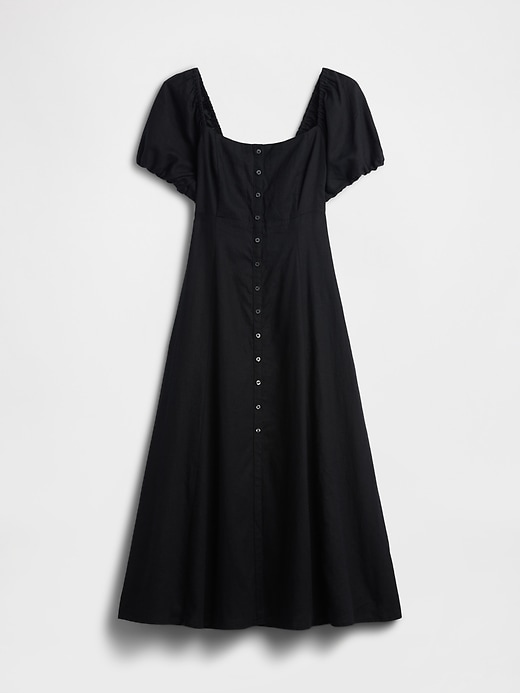 Image number 5 showing, Linen-Blend Empire Waist Maxi Dress