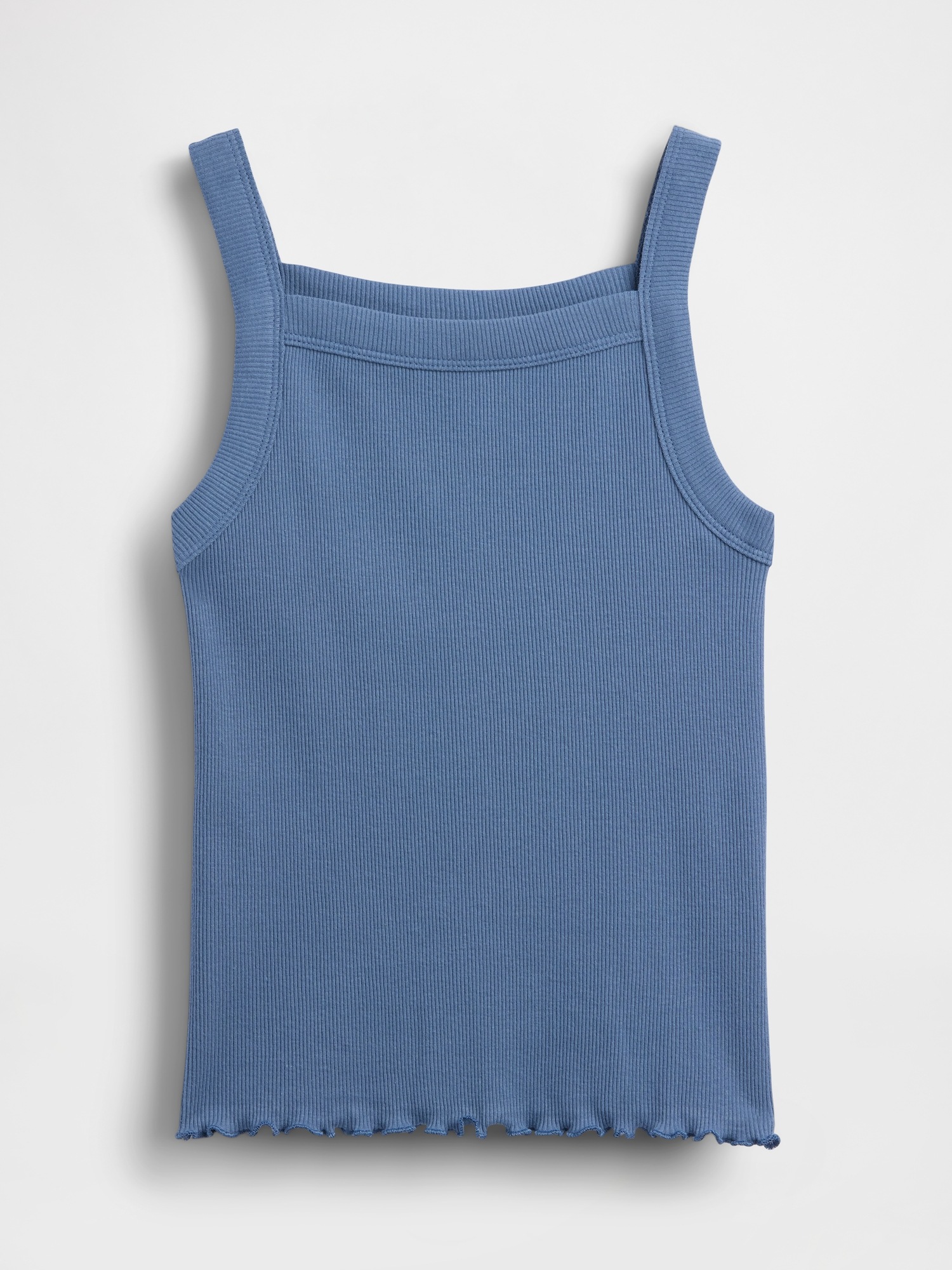 Детский топ Gap Rib Square-Neck Tank Top, цвет: Синий — фото 2