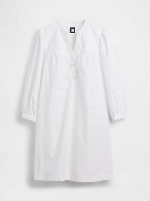 Image number 5 showing, Poplin Henley Mini Dress
