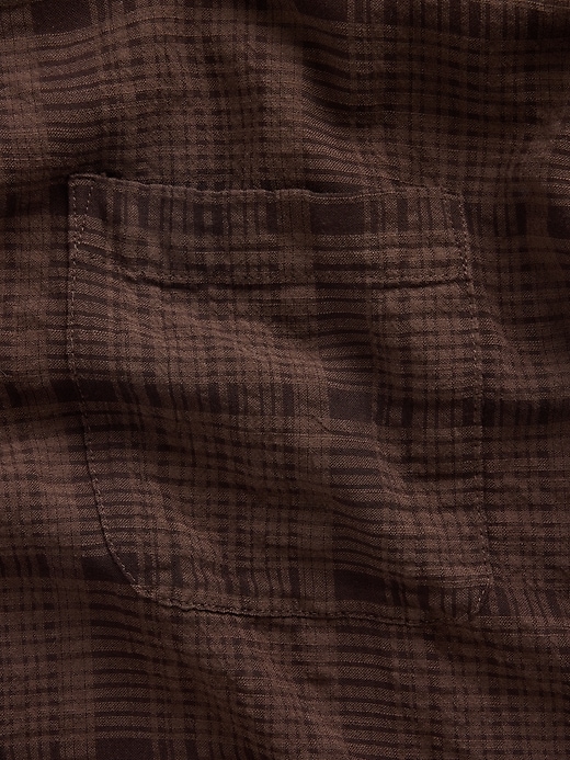 Image number 4 showing, Relaxed Straight-Hem Seersucker Shirt