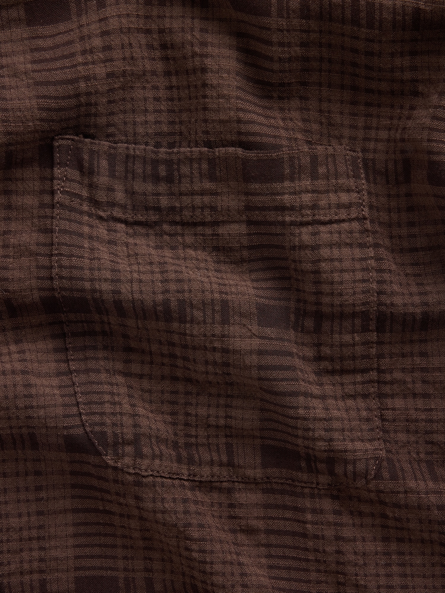 Relaxed Straight-Hem Seersucker Shirt