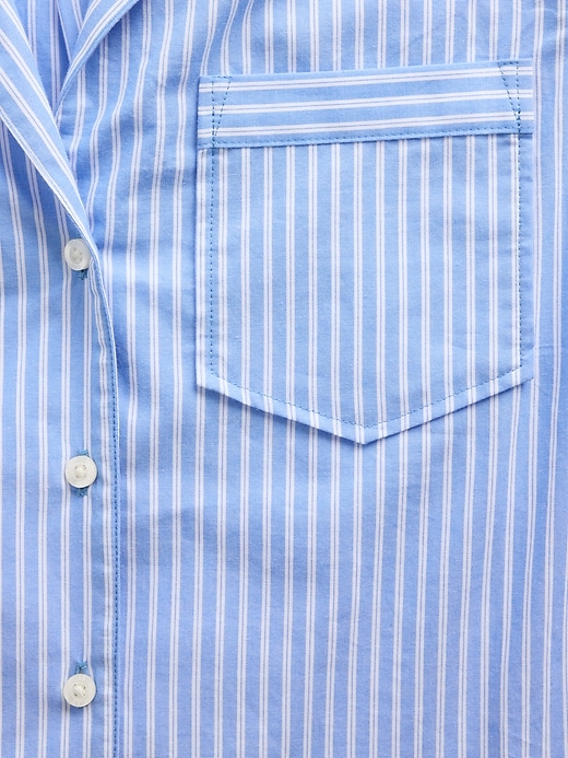 Image number 2 showing, Poplin Stripe Crop PJ Shirt