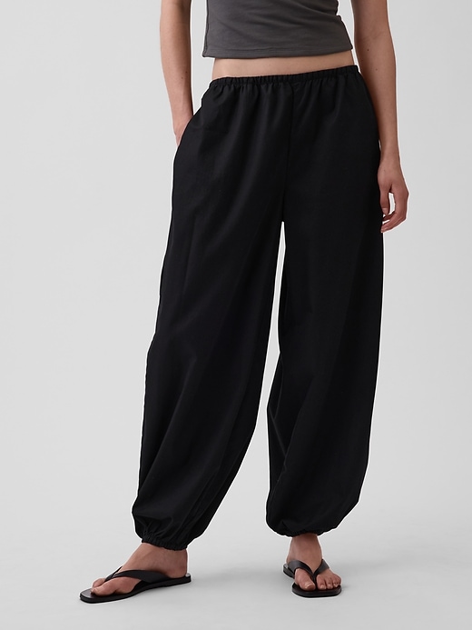 Image number 2 showing, Organic Cotton Poplin Loose Easy Joggers