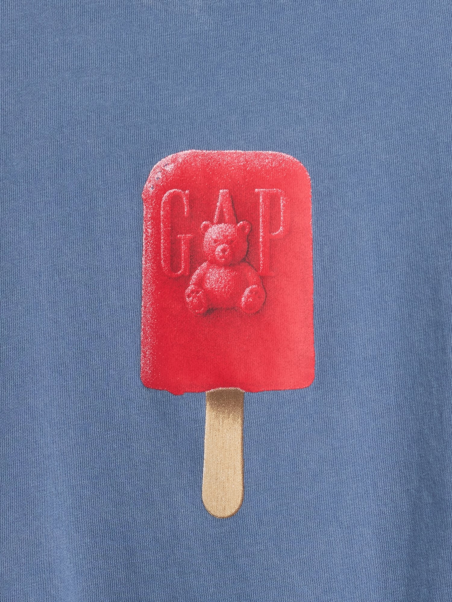Детская футболка Gap State Logo Oversized Boxy, цвет: Синий — фото 4