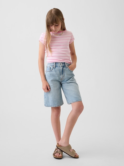 Kids Mid Rise Longline Denim Shorts from GAP - $22