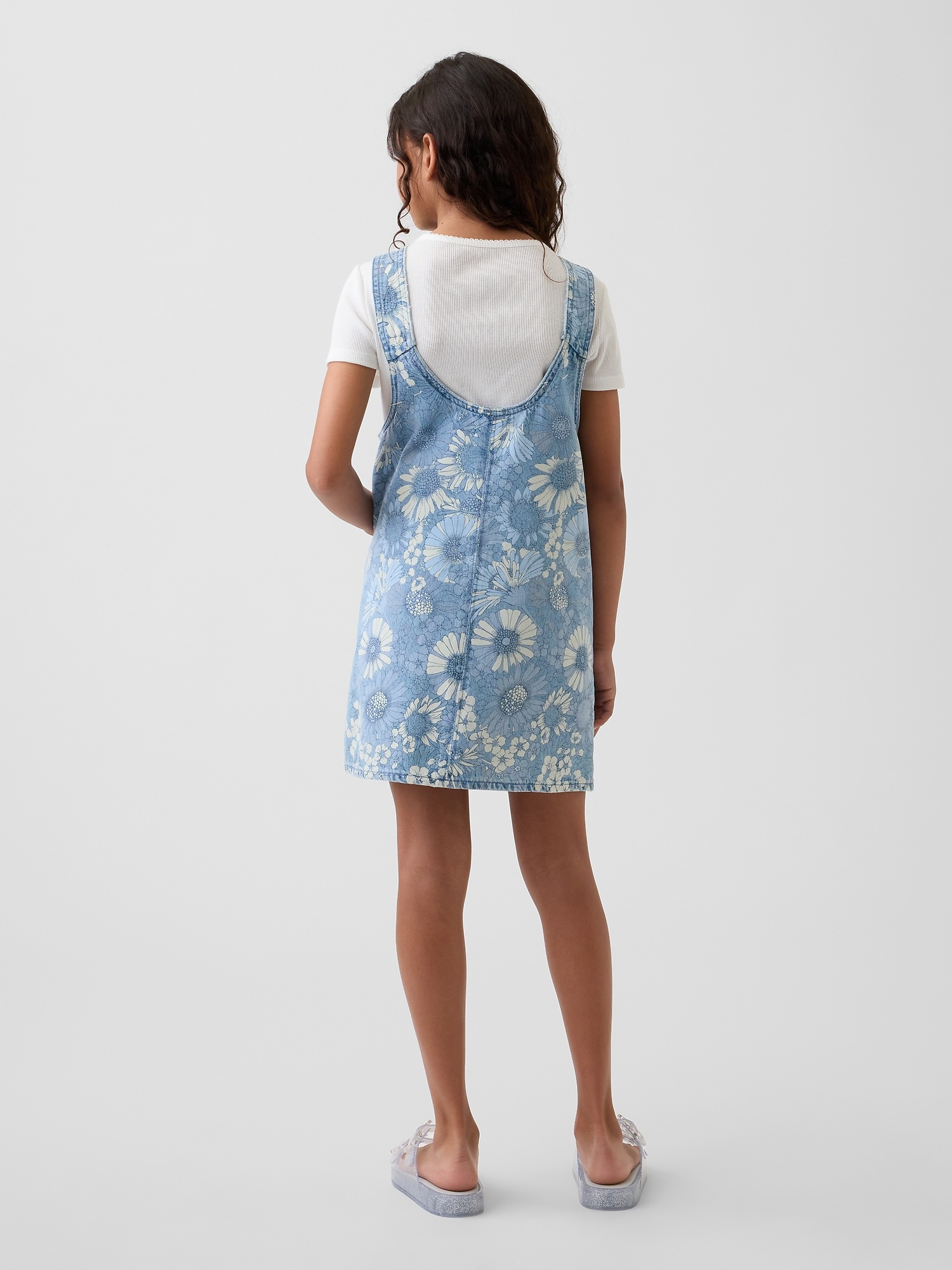 Детские джинсы Gap Kids Floral Denim Skirtall — фото 3