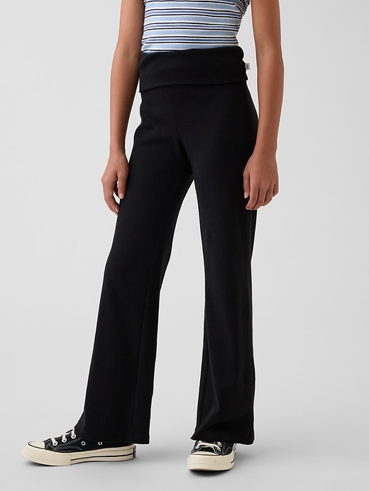 Image number 3 showing, Kids Foldover Flare Leggings