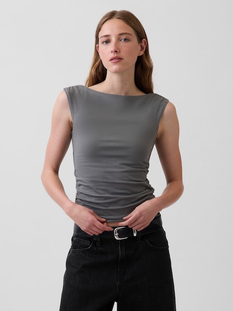 CloseKnit Jersey Ruched Crop Top