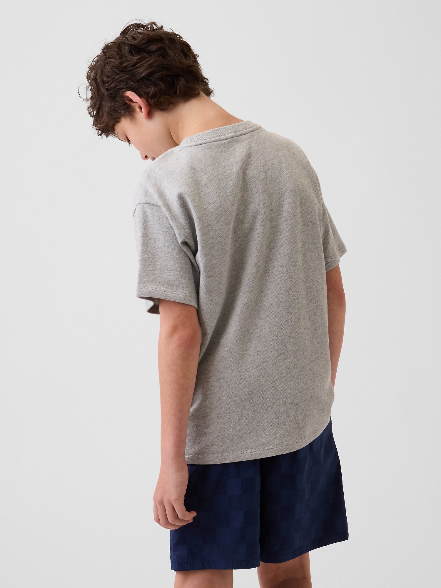 Детские футболки Gap Kids Heavyweight Relaxed Gap Logo T-Shirt — фото 3