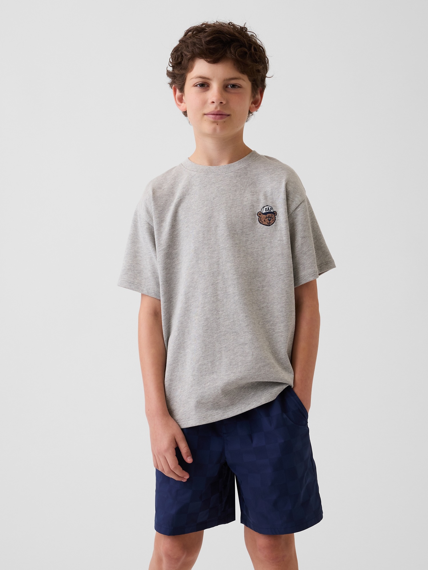 Детские футболки Gap Kids Heavyweight Relaxed Gap Logo T-Shirt