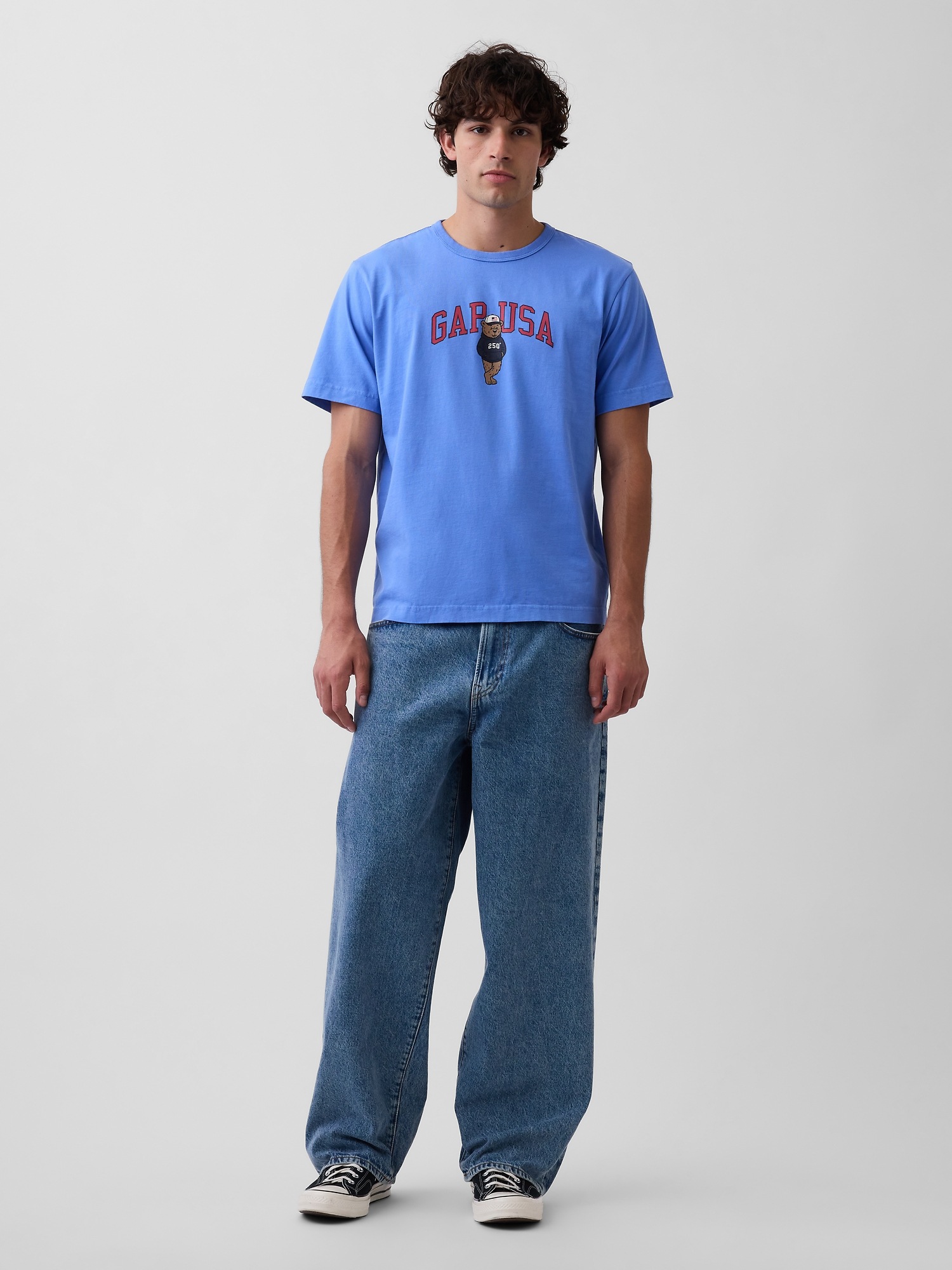 Мужские футболки Gap Relaxed Branan Bear Logo T-Shirt — фото 2