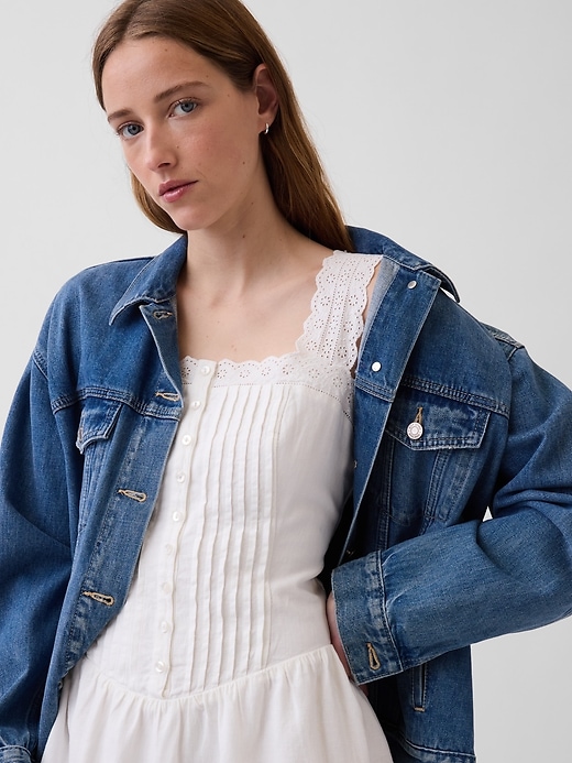 Image number 6 showing, Pintuck Drop-Waist Mini Dress