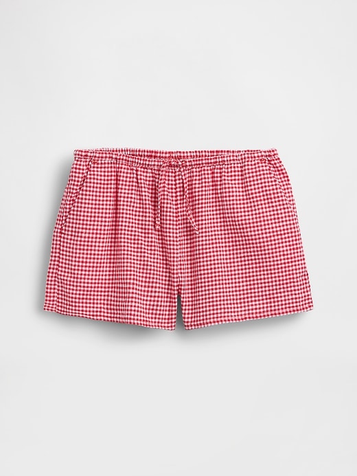 Image number 2 showing, Kids Linen-Cotton Gingham Easy Shorts
