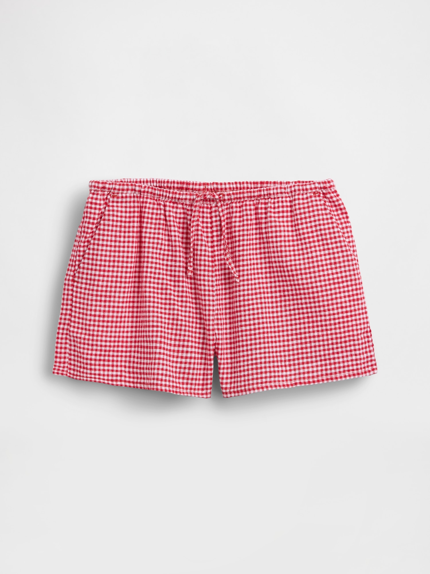 Kids Linen-Cotton Gingham Easy Shorts