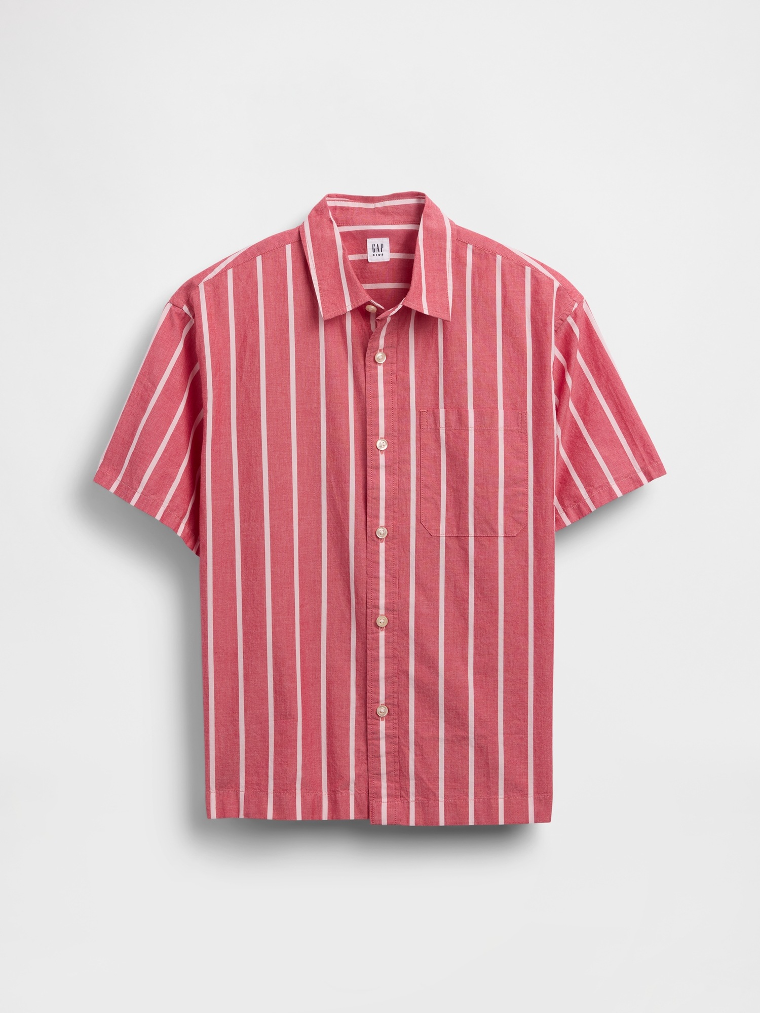Детские рубашки Gap Kids Organic Cotton Poplin Relaxed Stripe Shirt — фото 2
