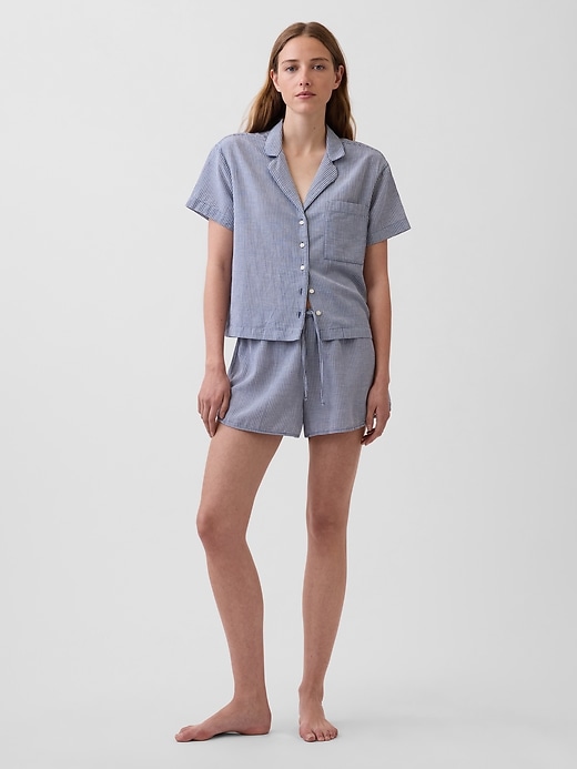 Image number 2 showing, Crinkle Gauze Oversized PJ Shirt