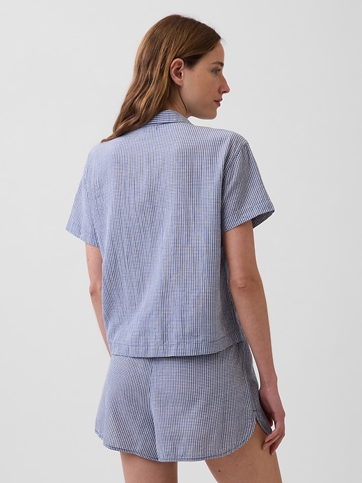 Image number 3 showing, Crinkle Gauze Oversized PJ Shirt