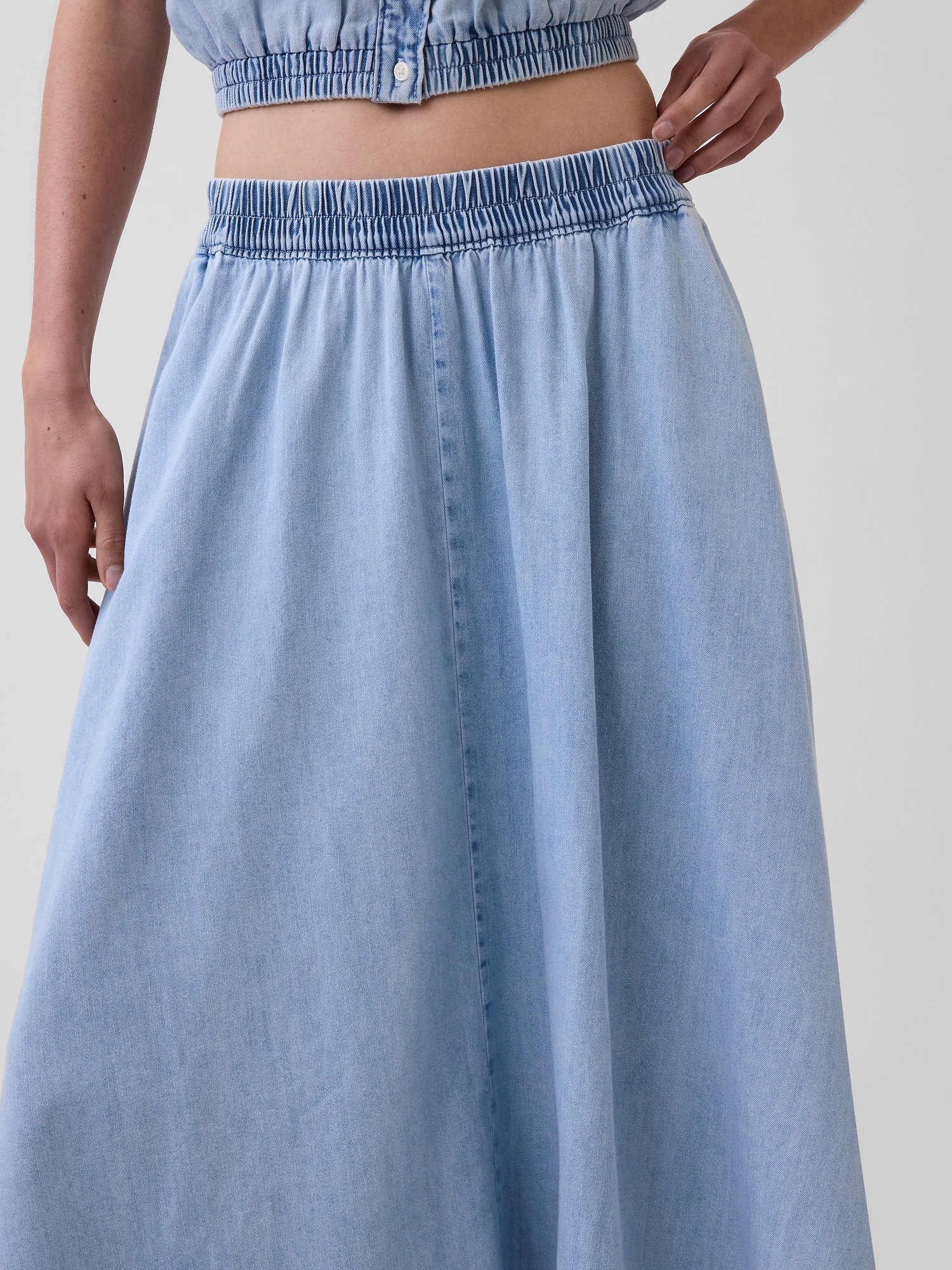 Женские юбки Gap Denim Midi Handkerchief Skirt — фото 5