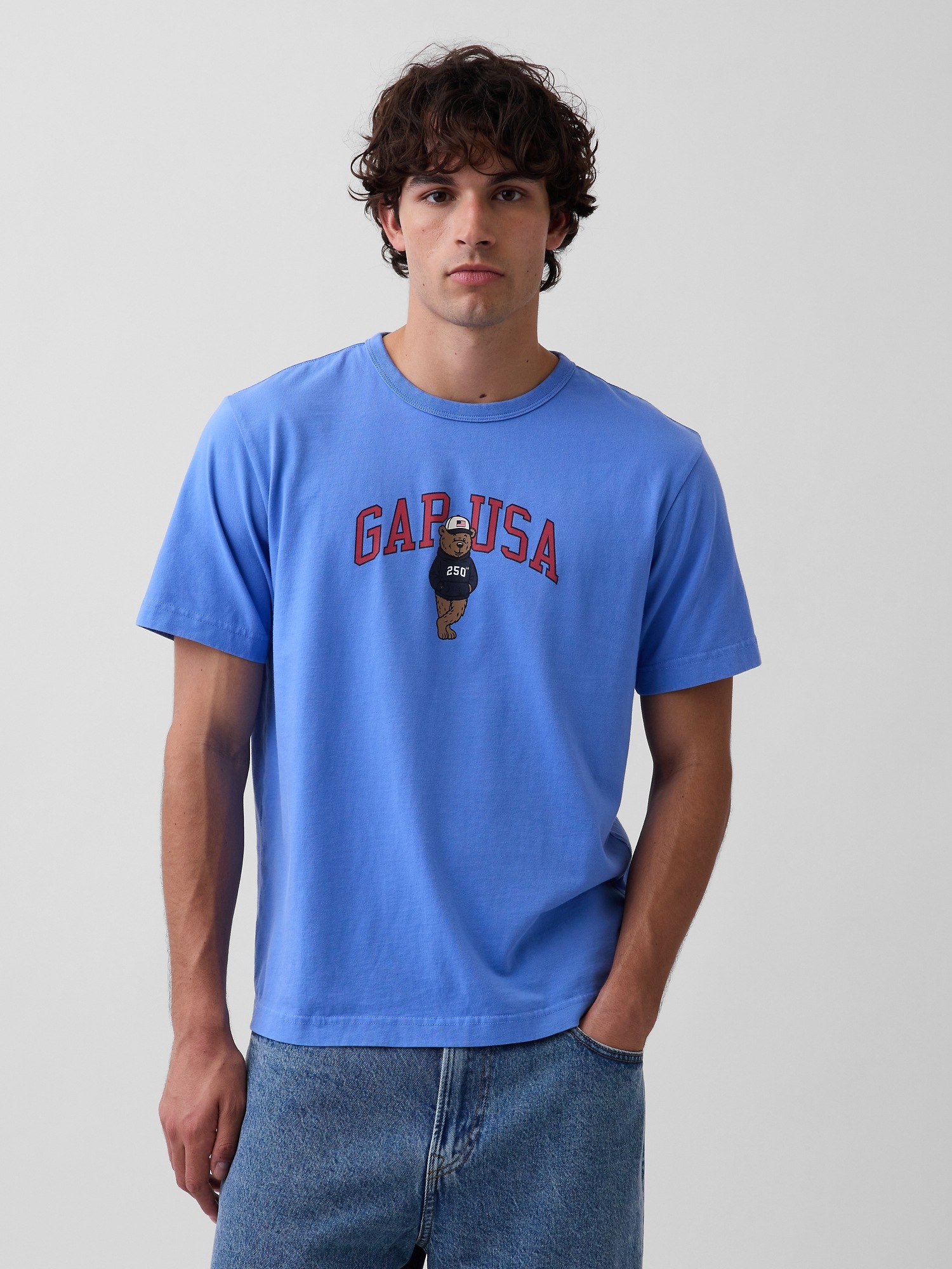 Мужские футболки Gap Relaxed Branan Bear Logo T-Shirt