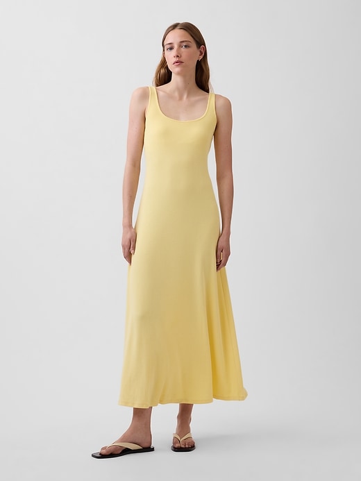 Image number 1 showing, Modern Rib Square-Neck Maxi Dress
