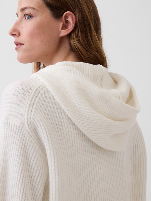 Image number 4 showing, CashSoft Oversized Shaker-Stitch Zip Hoodie