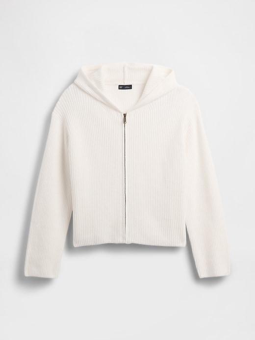 Image number 6 showing, CashSoft Oversized Shaker-Stitch Zip Hoodie