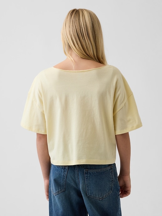 Image number 3 showing, Kids Oversized Wide-Neck T-Shirt