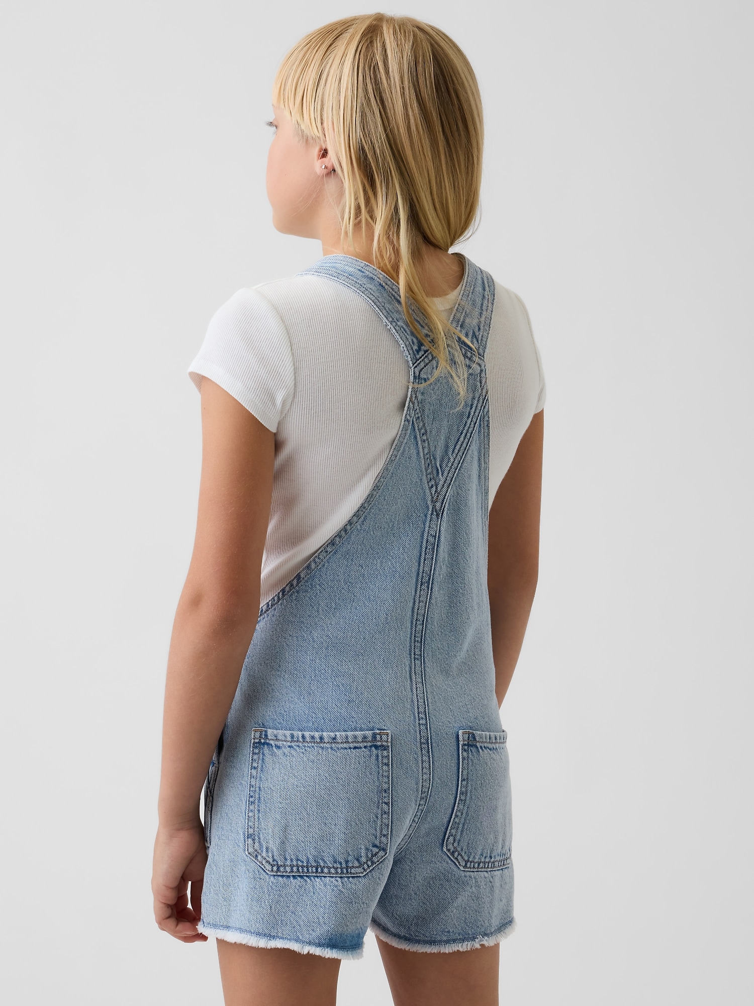 Kids Denim Loose Shortalls