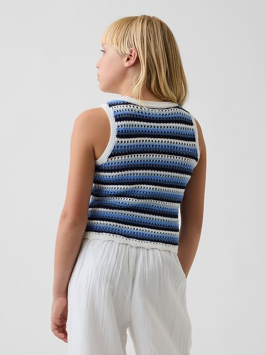 Image number 3 showing, Kids Crochet Stripe Tank Top