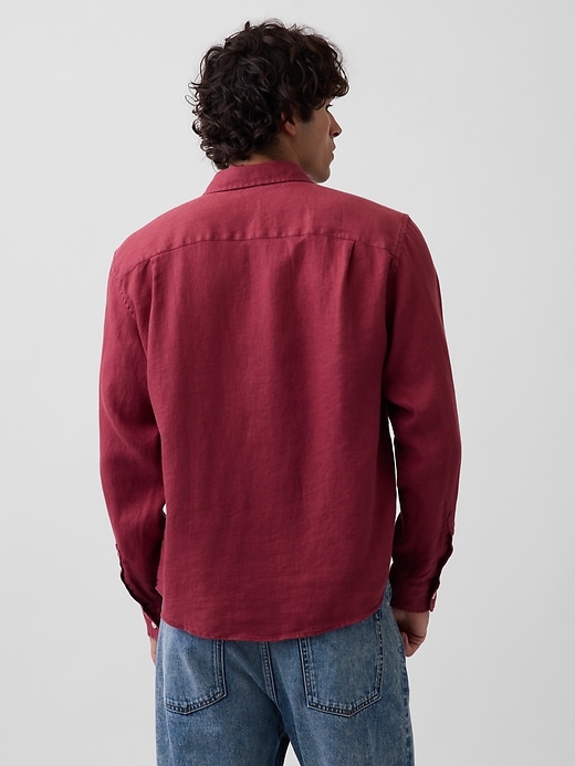 Image number 3 showing, 100% Linen Relaxed Shirt