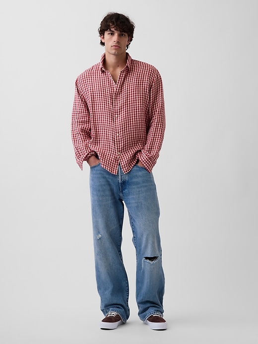 Image number 2 showing, 100% Linen Relaxed Shirt