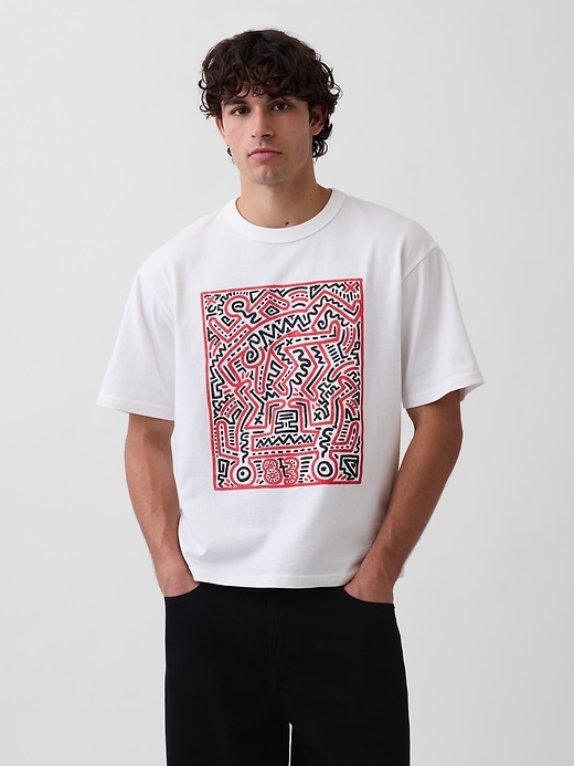 Image number 1 showing, Keith Haring Oversized Graphic T-Shirt