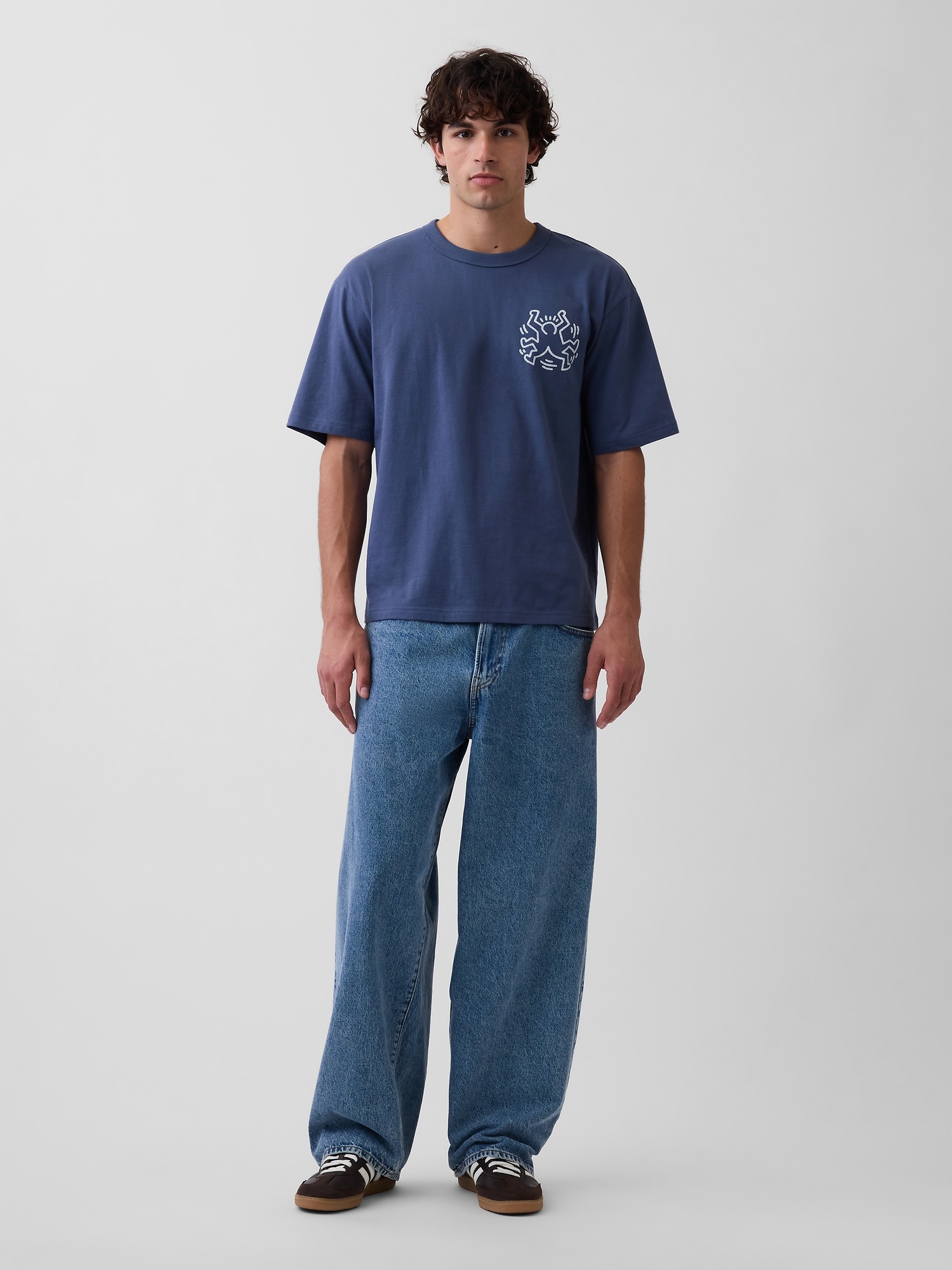 Мужские футболки Gap Keith Haring Oversized Graphic T-Shirt — фото 2