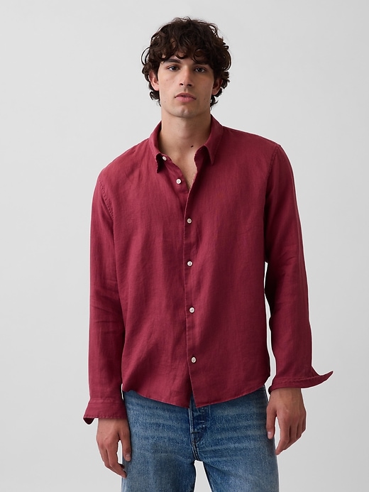 Image number 1 showing, 100% Linen Relaxed Shirt