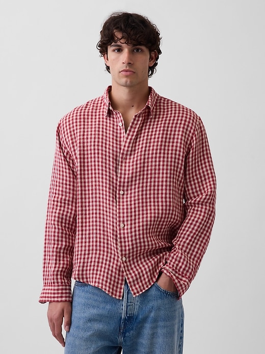 Image number 1 showing, 100% Linen Relaxed Shirt