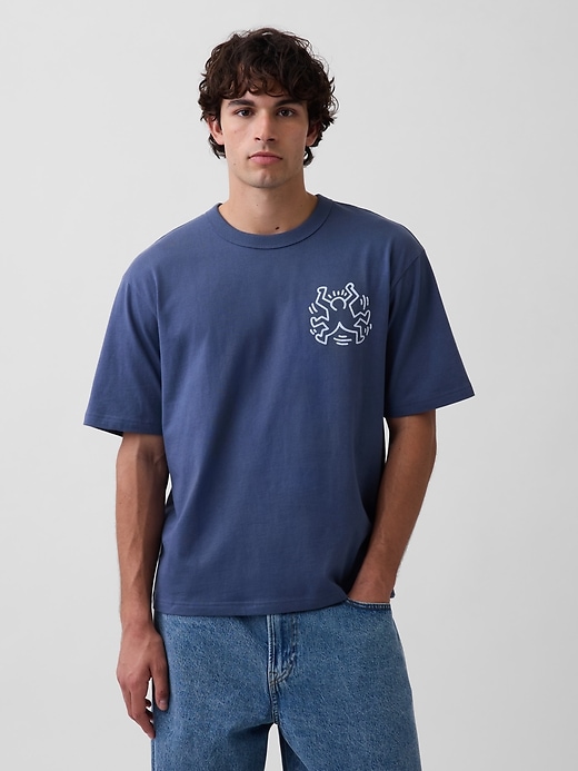 Image number 1 showing, Keith Haring Oversized Graphic T-Shirt