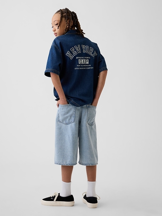 Image number 4 showing, Kids UltraSoft Denim Baggy Shorts