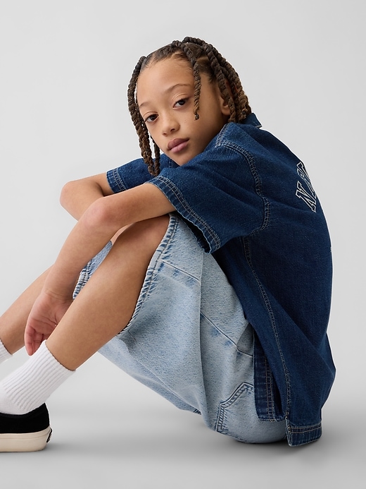 Image number 5 showing, Kids UltraSoft Denim Baggy Shorts